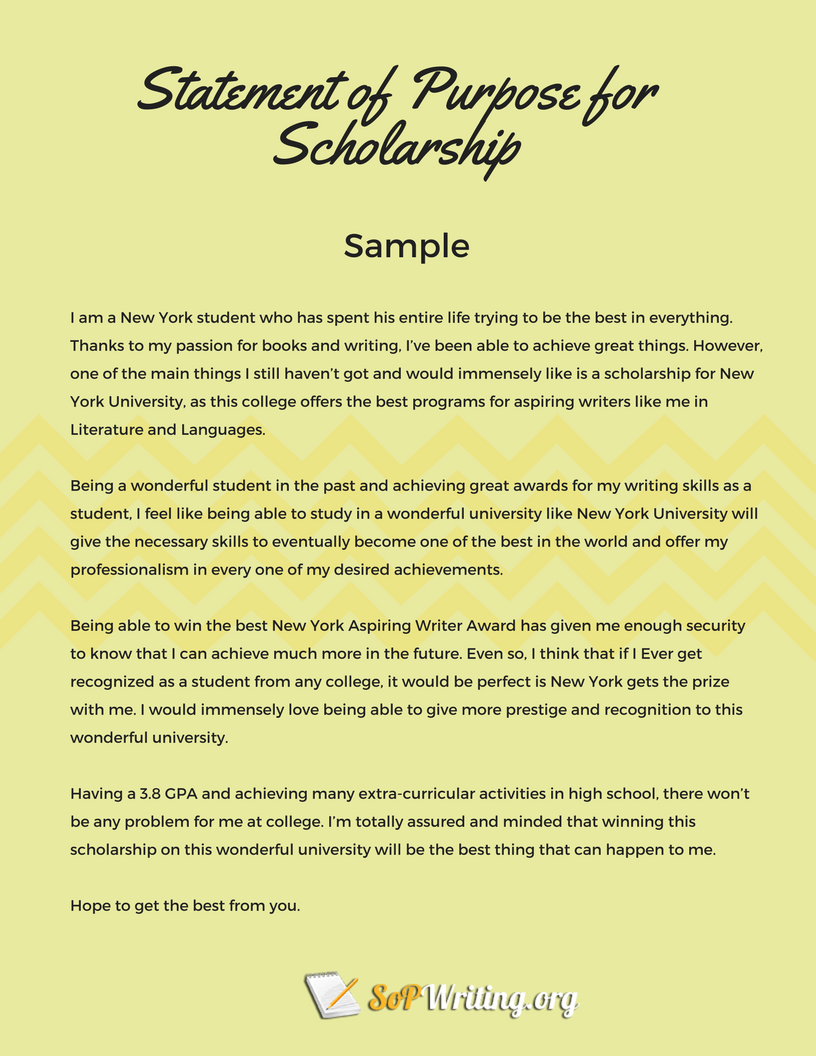 Master Degree Sample Personal Statement Sample For Scholarship PDF 