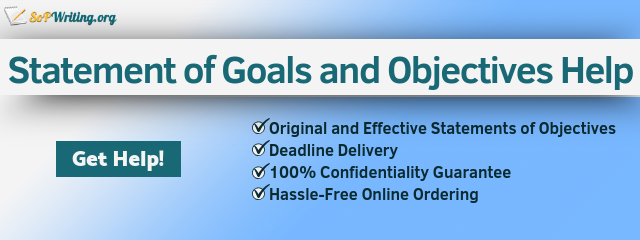 statement of goals and objectives writing help