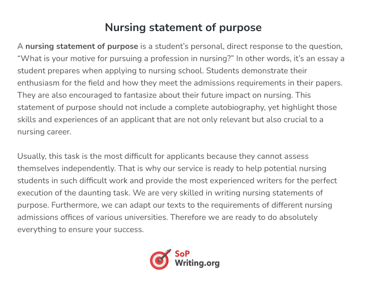 Nursing Statement of Purpose